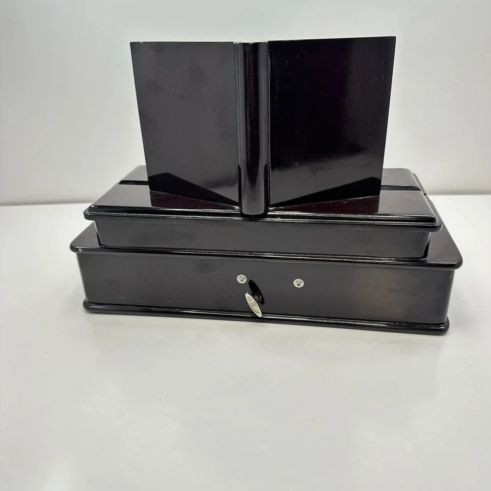 Jewelry Music Box That Plays Memory From Cats 2 Compartments and Picture Frames